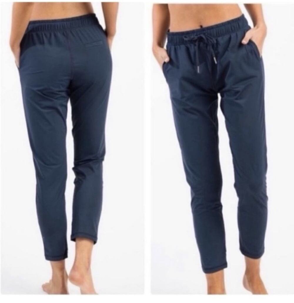 Zyia Navy Everywhere Drawstring Pants sz XS New Joggers Lounge athleisure pant